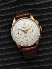 VINTAGE TEMPORIS ANTIMAGNETIC CHRONOGRAPH HANDAUFZUG 750 18 KARAT GELBGOLD GOLD