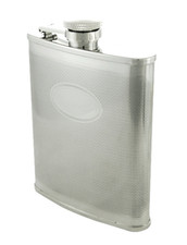 6oz. Flask with Basket Weave Finish