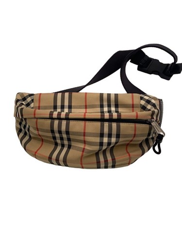 BURBERRY Waist Bag Polyester Multicolor Check 8010430 Used