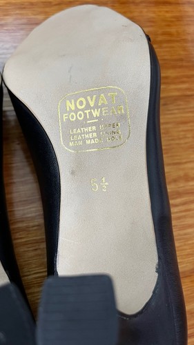 Vintage Novat by George “Stacey” Black Leather Shoes Sz 5.5 AU, 35.5 EU Like New - Picture 17 of 21