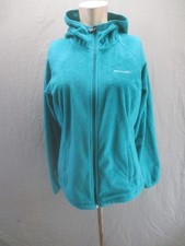 Columbia Size L Womens Blue Full Zip Stand Collar Pocket Athletic Jacket 276