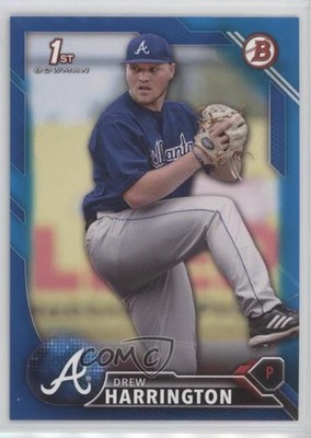 2016 Bowman Draft Draft Picks Blue 8/150 Drew Harrington #BD-37 1b0