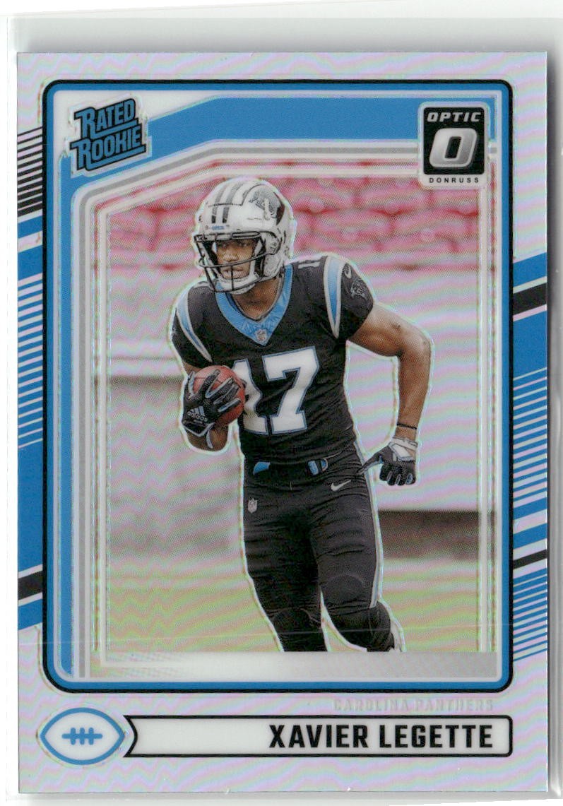 2024 Donruss #323 Xavier Legette Optic Rated Rookies Preview Holo