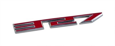 327 Ford Mustang Chrome & Red Metal 5.5'' Fender Trunk Emblem Badge