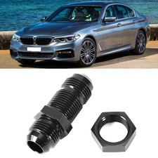 Car Auto AN8 Large Male To Male Straight Bulkhead Fitting Connector & Nut