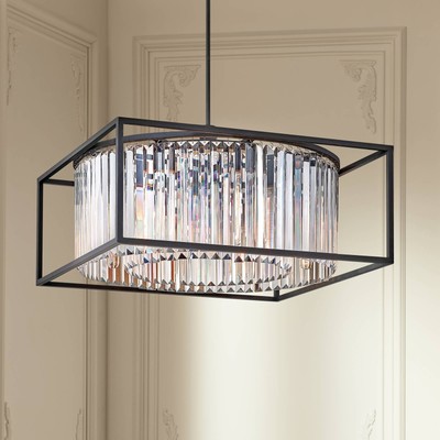Hinkley Giada 24'' Wide Black and Crystal Pendant Chandelier