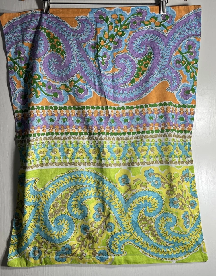 2 ECHO BOHO PAISLEY 标准枕套 GU 五颜六色的乐趣 有趣 100% 棉 — 第 4/4 张图片