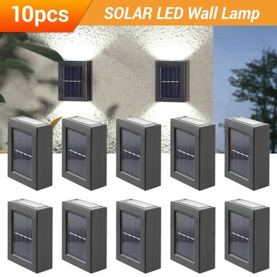 10X Solar LED Deck Light Path Garden Patio Pathway Stairs Step Fence Lamp WHITE