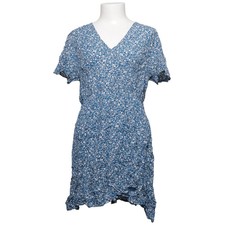 Shein Curve, Kleid, Größe: 1XL, Blau/Weiß/Mehrfarbig, Elasthan/Polyester #zZo