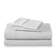 Ultra Soft Heathered Pewter Queen Bed Linen Set 4 Piece Microfiber Sheets