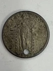 1917 Standing Liberty Quarter Type 2 High Grade with hole