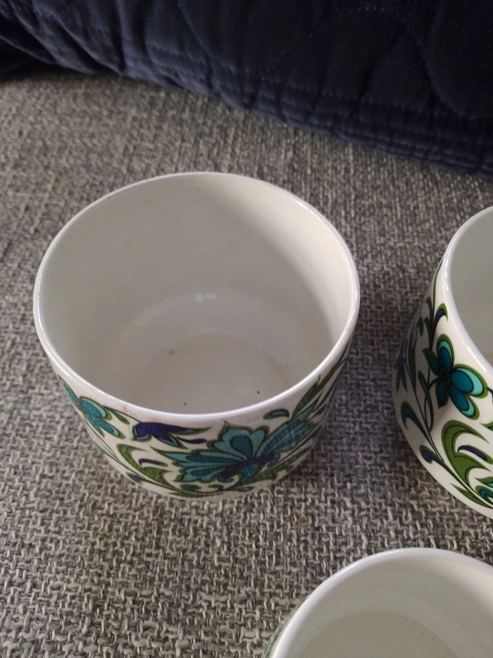 3 x Retro MIDWINTER Blue Spanish Garden Ceramic Sugar Bowl Marquis Queensberry - Image 3 of 4