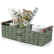 Round Paper Rope Storage Basket Wicker Baskets for Assorted colors