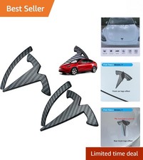 Model Y Specific Badge Sticker Cover – Durable ABS with Matt Carbon Fiber Look