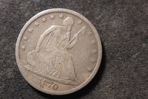 1870-S F VF Seated Liberty Half Dollar Nice Looking Coin PSC