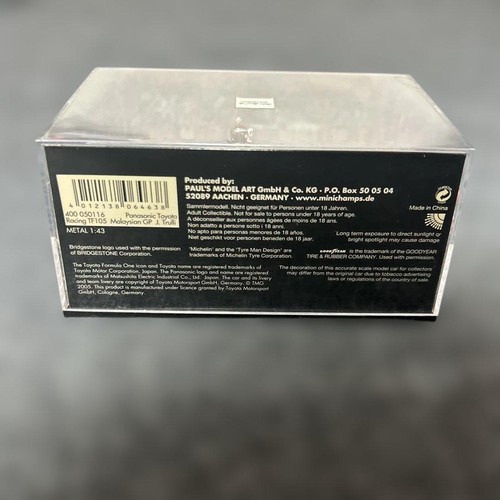 Limited 1/43 F1 Minichamps Toyota Trulli Malaysia Gp - Picture 6 of 6