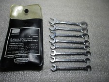Vintage Craftsman -v- 8 Piece Open-end Offset Ignition Wrench Complete Set 