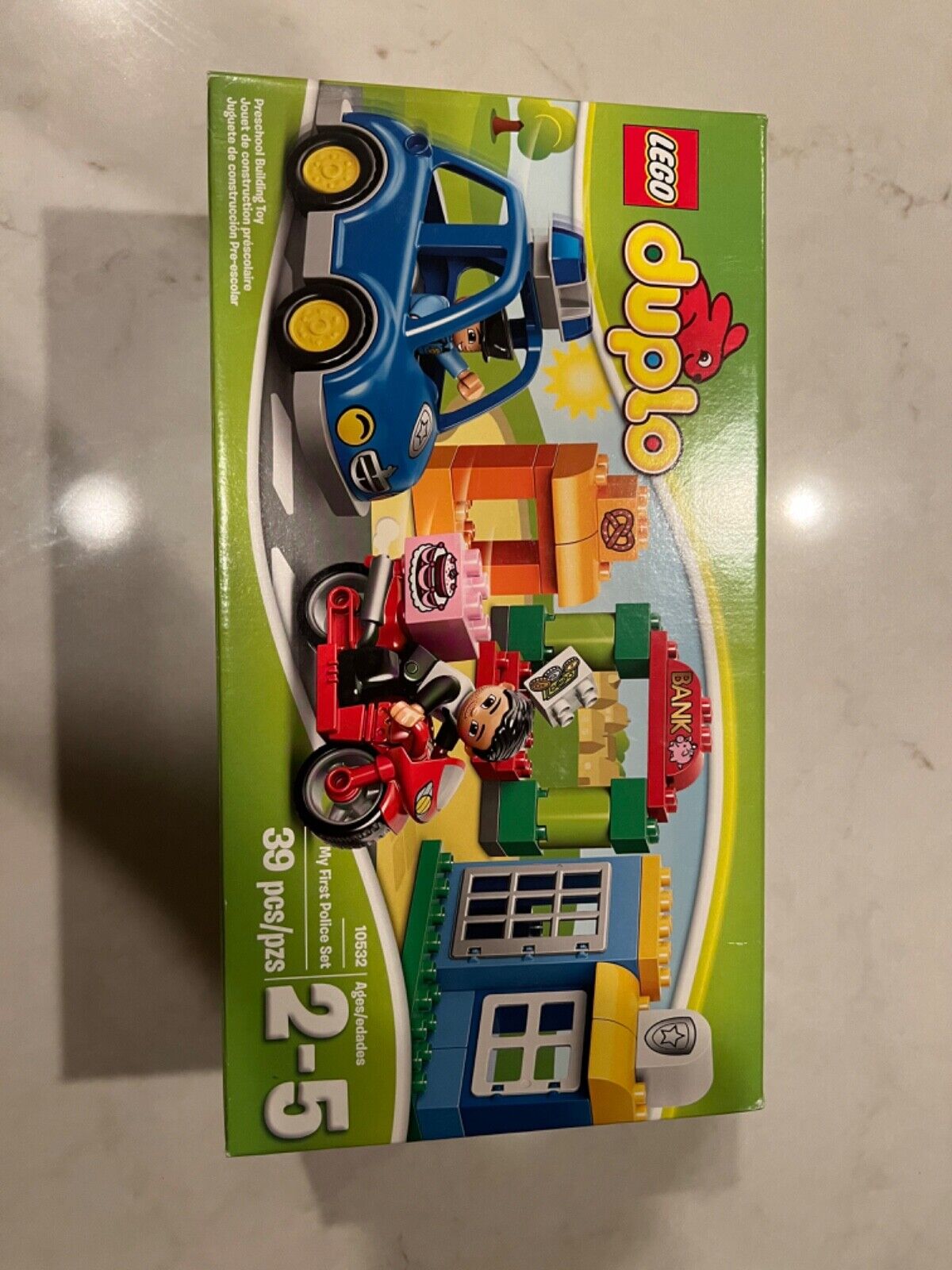 Lego Duplo 10532 My First Police Set Complete Robber Jail Bank Motorcycle