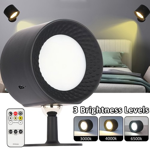 2x LED Wall Lights USB Rechargeable Dimmable Stick on Remote Touch Reading Lamps - Picture 4 of 13