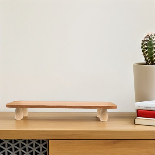 Computer Stand Office Risers for Desk Monitors Bamboo Desktop Shelf - Bild 7 von 12