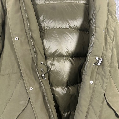 Calvin Klein Jacket Mens Size Large Khaki Puffer Faux Fur Hood - Picture 14 of 17