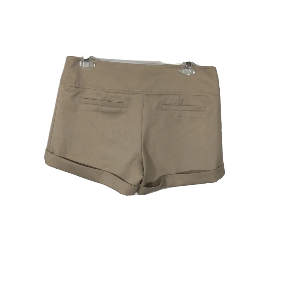 Love Culture Womens Size M Beige Mid-Rise Cuffed Chino Shorts Foto 2 de 2
