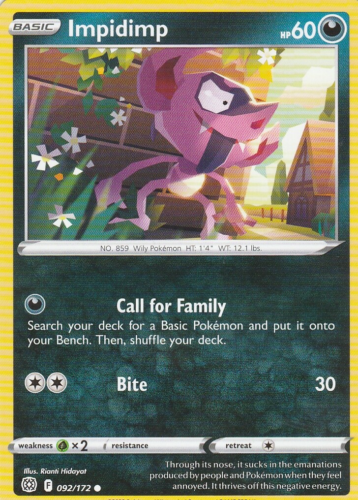 Impidimp 92/172 Pokemon Brilliant Stars