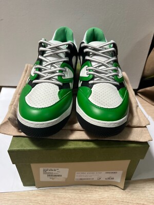 GUCCI｜SNEAKERS (697882 2SH90 3760) Gucci Basket Green Demetra Men's - 697882 2SH90 3760 - US
