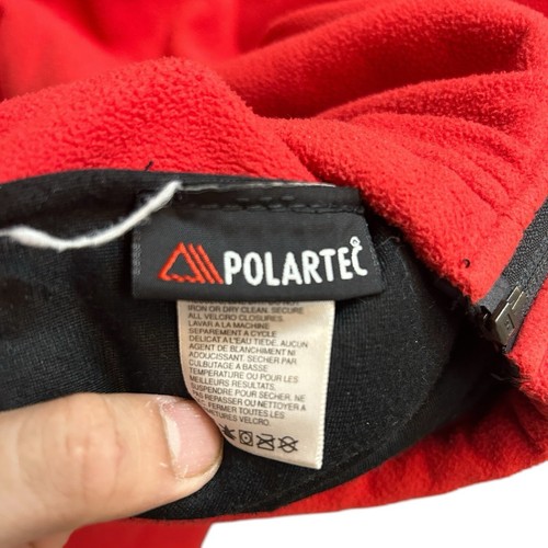 The North Face Mens Sleeveless Fleece Vest Black Red Full Zip Soft Shell Medium - Picture 9 of 9