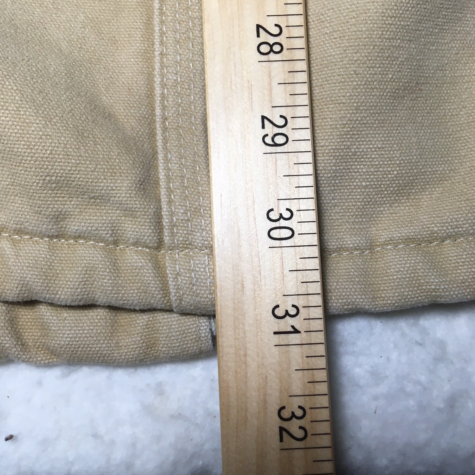 Carhartt C001 Men's Large Blanket Lined Chore Jacket Canvas Work Coat Beige Tan