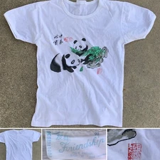 Panda Pandas Panda bear t shirt single stitch 92 Friendship made in China cotton