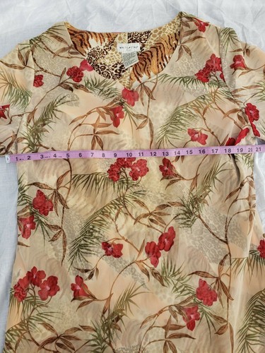 White Stag Plus Damen Maxi Blumen Kleid 18/20W Kurzarm V-Ausschnitt Kleid - Bild 4 von 7