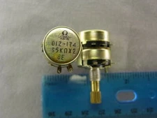 10 Vintage Cosmos 012-174 S5K(Ohm)x2 5K .5W Dual Ganged Potentiometers