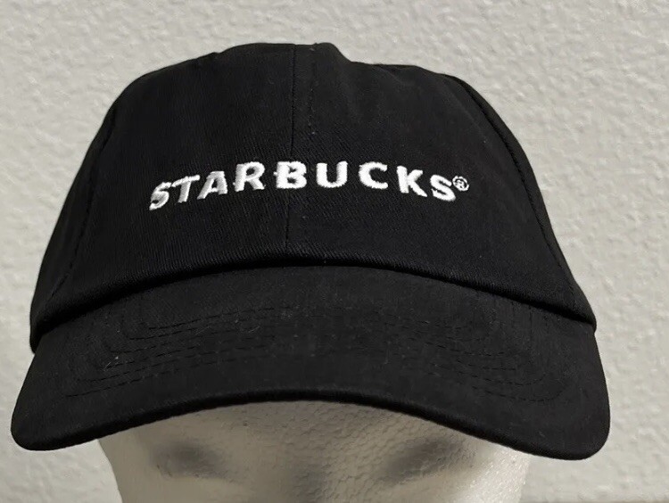 Starbucks Employee Worker Hat Uniform Black Cap Strapback Job Cap