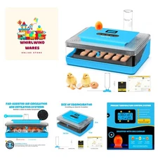 25 Egg Incubator Digital Poultry Hatcher Machine with Automatic Egg Turning, ...