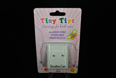 Studex Tiny Tips 2 mm Cubic Zirconia Stainless Sterilized Allergy Free Studs