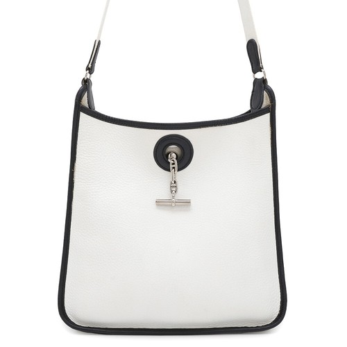 HERMES Vespa Size PM Taurillon Clemence White/Black - 第 1/19 張圖片