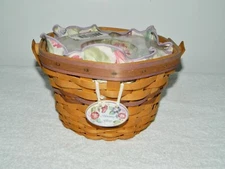 2000 Longaberger May Series Morning Glory Basket Combo Set & Tie-on