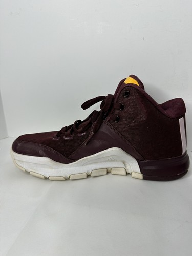 Adidas John Wall Basketball Shoes Mens Size 10.5 Maroon Yellow High Tops Lace Up - Picture 11 of 16