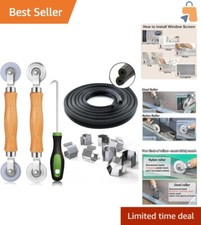 Versatile Screen Repair Kit: Perfect for Windows and Doors with 8 Reusable Clips