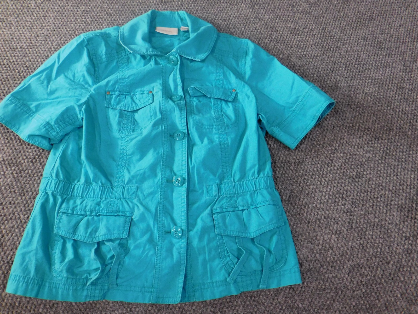 Chicos 0 Jacket Blue stretch five-button womens s… - image 3