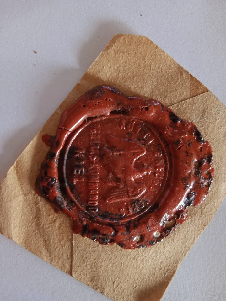 Antiker Militär Siegel-Abguss Königl.Preuss. BEZIRKS-KOMMANDO zu KIEL - Bild 4 von 4