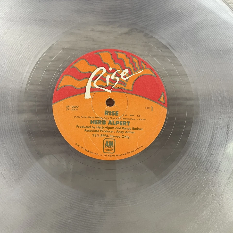 Herb Alpert RISE 12" Clear Vinyl Record, Aranjuez (mon amour) B Side - Image 3 of 4