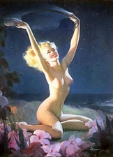 Pin-Up Art  Sexy Vintage Type Girl  Excellent Condition  APROX 6" by 4''