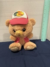 Bass Pro Shop Plush Teddy Bear Plush Pink Trucker Cap Limited Edition Fishing