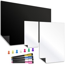 Magnetic Fridge Whiteboard or Chalkboard Bundles | with Eraser, Pens and Magnets