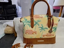 Brahmin Copa Cabana Collection Honey Brown Duxbury Satchel Bag Purse New