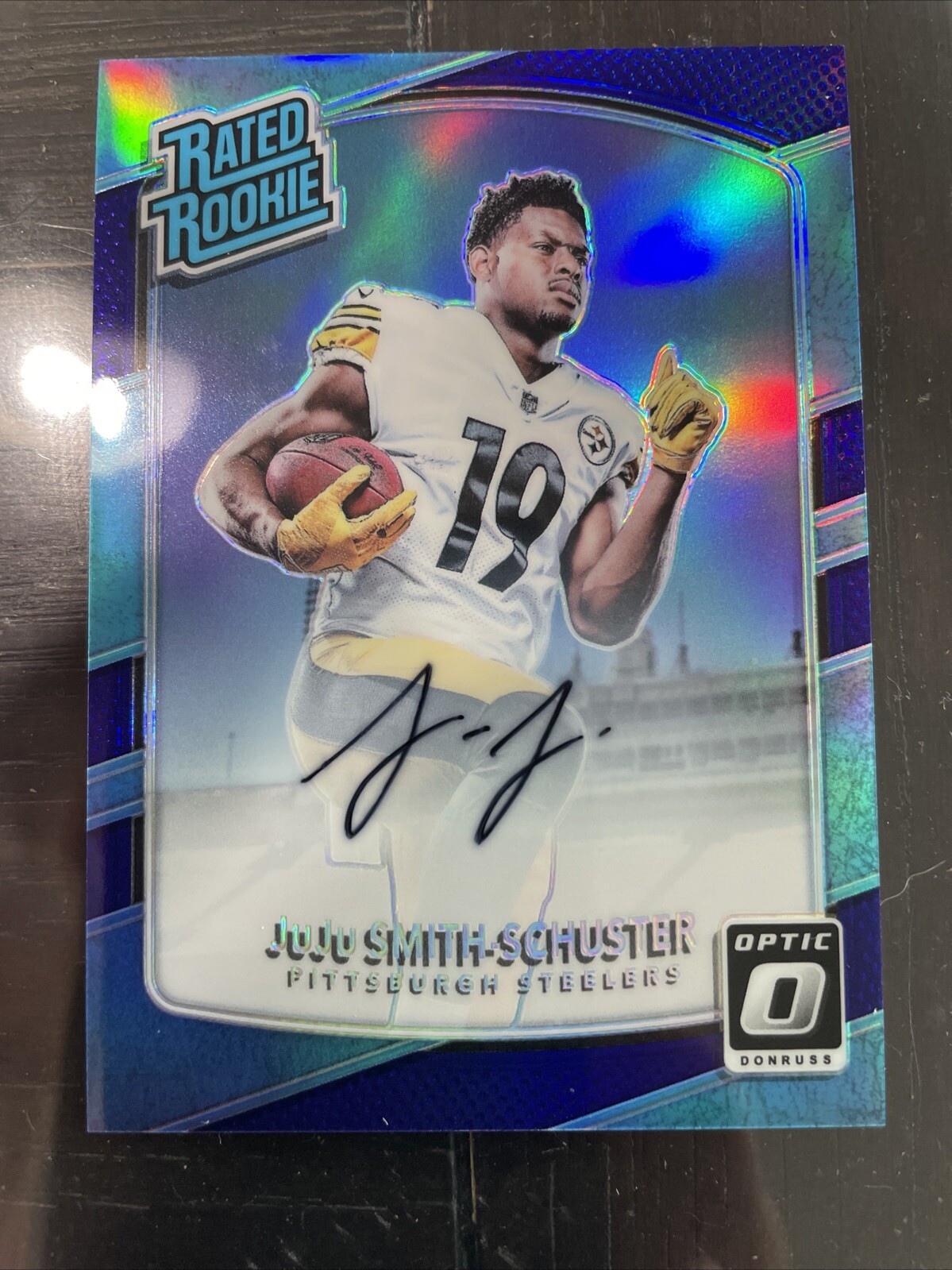 2017 Donruss Optic Rated Purple 17/35 JuJu Smith-Schuster Rookie Auto RC MINT +