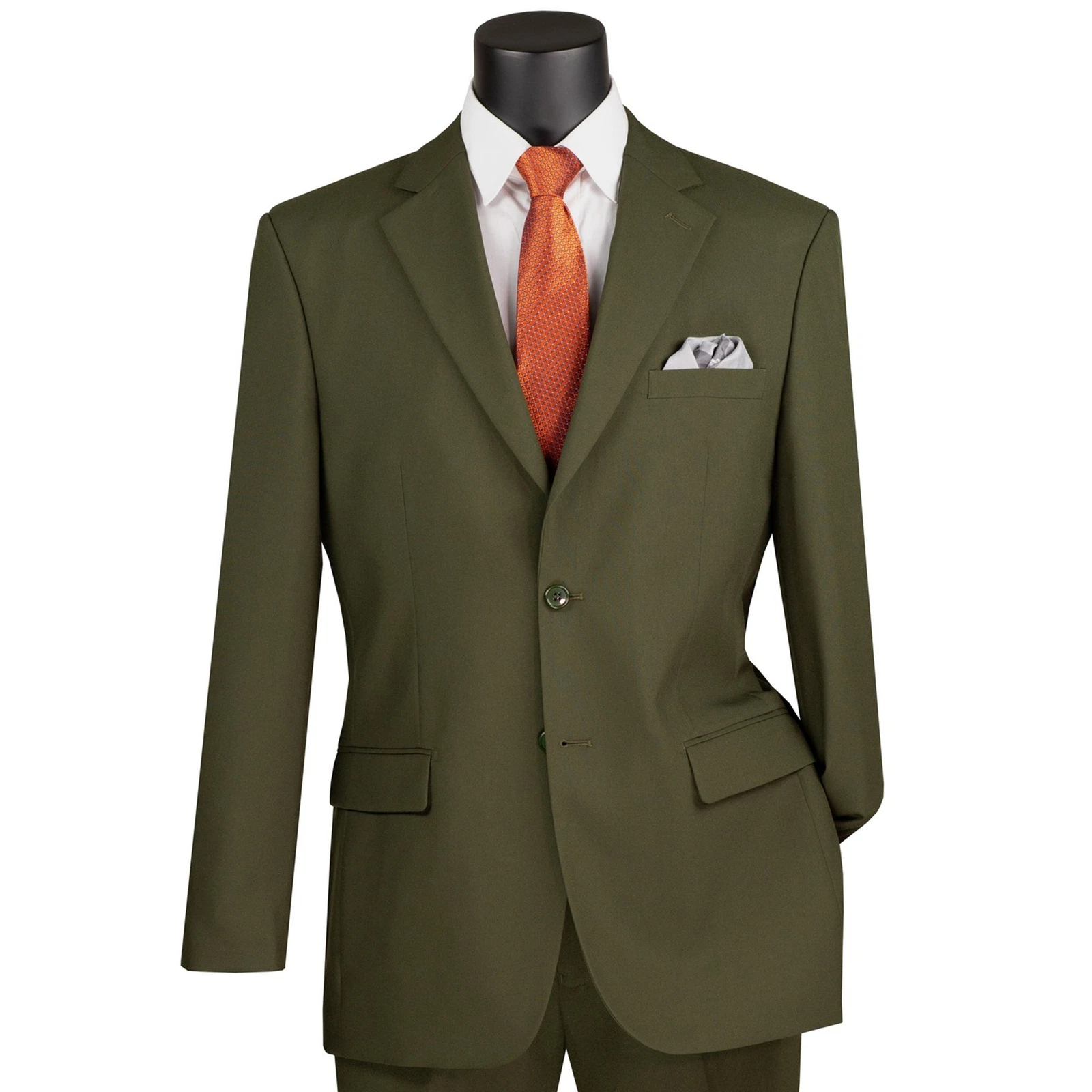 LUCCI Men's Olive Green 2-Button Classic-Fit Poplin Polyester Suit - NEW
Opens in a new window or ta