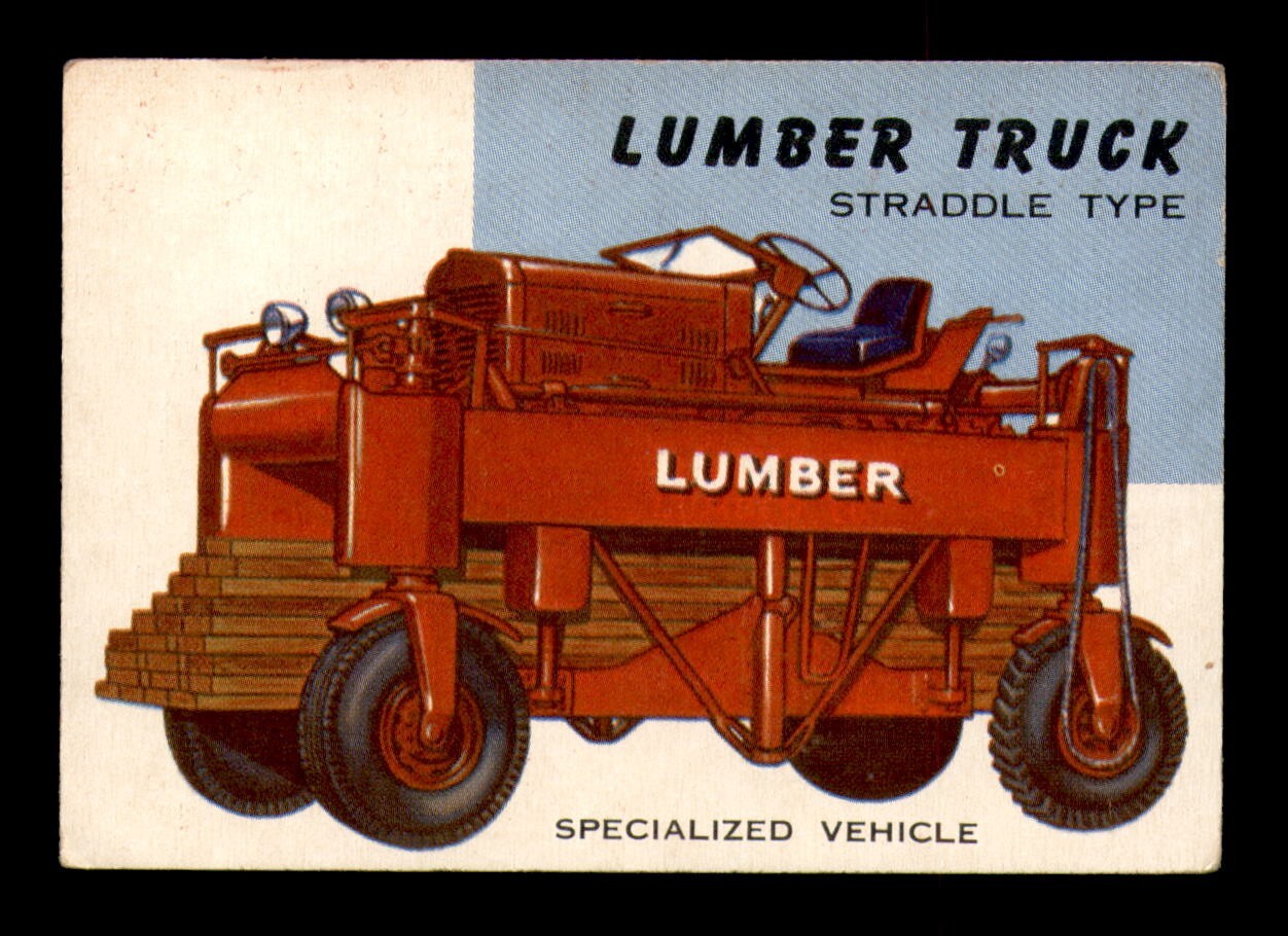 1954 Topps World on Wheels #8 Lumber Truck Staddle Type VG *OBGcards*